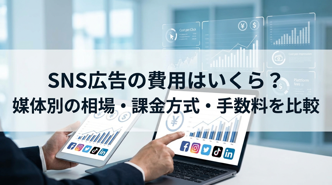 SNS広告の費用はいくら？媒体別の相場・課金方式・手数料を比較